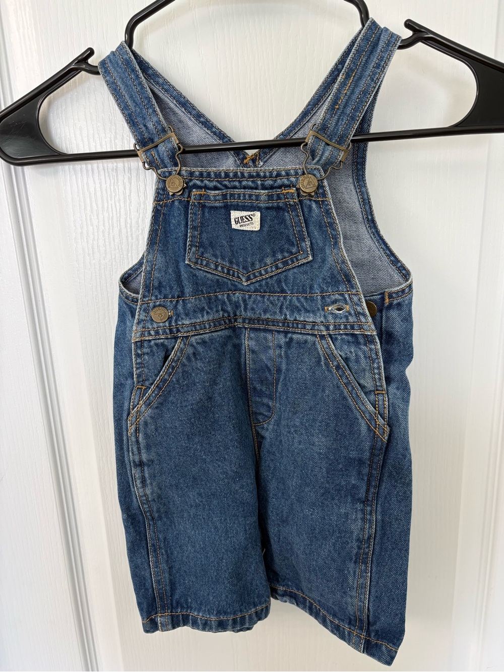 Baby Guess by George Marciano Vintage Denim Short Overalls Size 12 Months